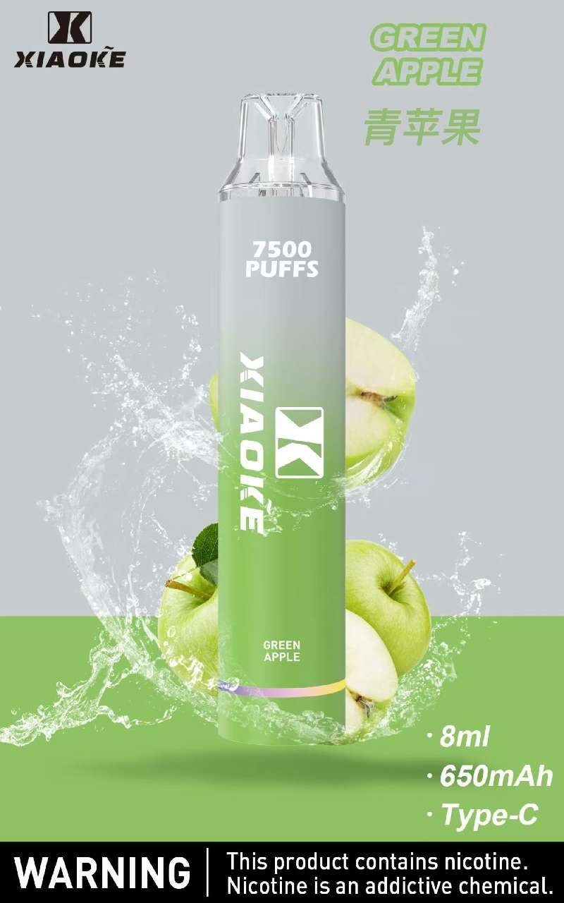 xiaoke梟客7500口一次性抛棄式-青蘋果